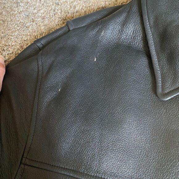 Wilson’s Leather Heavy Jacket Lined Black Mens Size Large - Picture 15 of 15